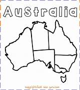 Australian Map Coloring Page Pages sketch template