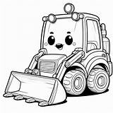 Backhoe Loader Coloring Pages  ColoringDraftcom sketch template