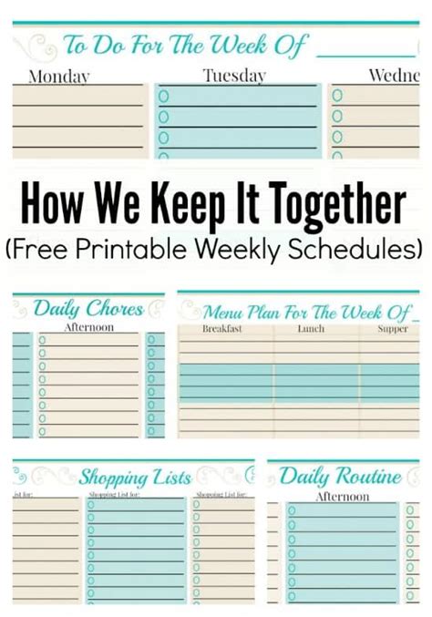 Free Weekly Planner Template - To Do Checklist - More Free Printables