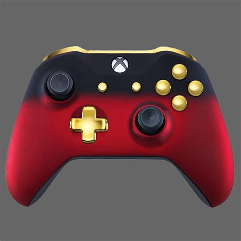 Xbox One Controller // Red Shadow + Gold - Custom Controllers - Touch ...