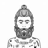 Beard Coloring Pages sketch template