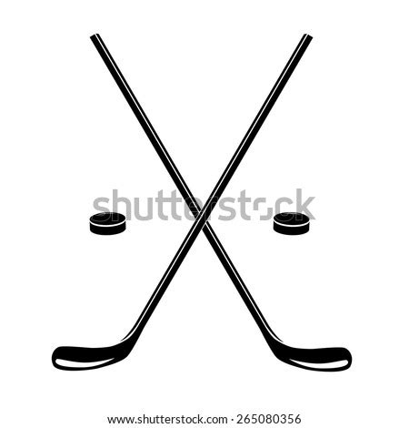 Vector Illustration Hockey Stick Puck Logo Stock Vector 265080356 ...