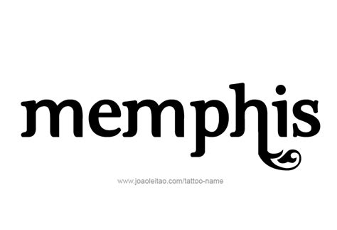 Memphis Name Tattoo Designs