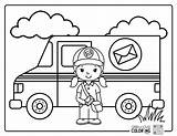 Mailman Coloring Page sketch template