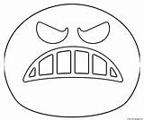Emoji Angry Coloring Page Sketch sketch template