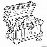 Pirate Treasure Chest Coloring Page 24943 19717 sketch template