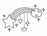 Rainbow Clouds Coloring Page Pages sketch template