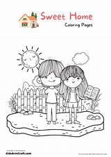 Sweet Home Coloring Pages For Kids – Free Printables  Art & Craft sketch template
