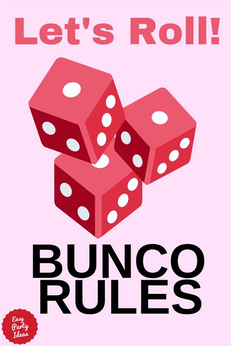 Bunco Rules Printable