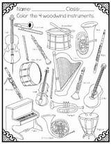 Woodwind Instrument Pack  20 Pages By Primary Painters TpT sketch template