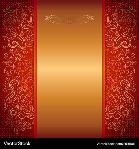 Red royal invitation card Royalty Free Vector Image