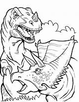T Rex And Triceratops coloring Page  Download Print Or Color Online sketch template