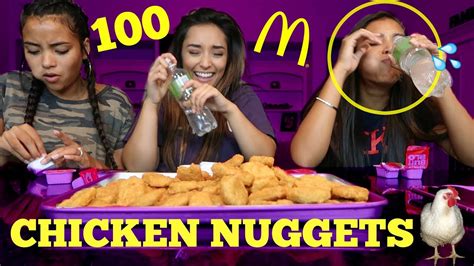 100 CHICKEN NUGGET CHALLENGE **GRAPHIC IMAGES** - YouTube