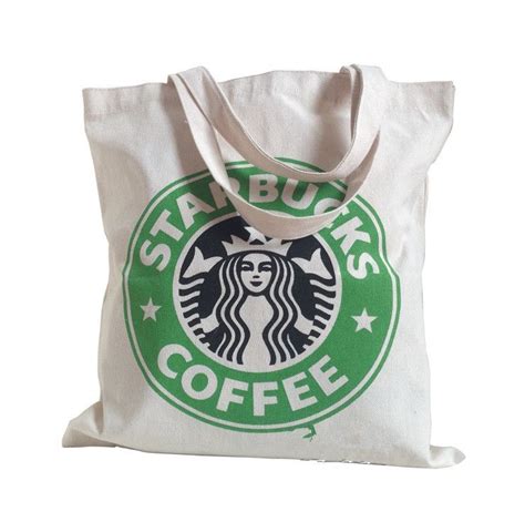 Starbucks Pattern Canvas Shopping Handbag New Fasion Design ...