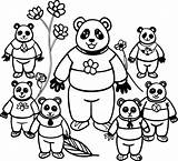 Panda family coloring Pages 54336591 Vector Art At Vecteezy sketch template
