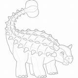 Printable Ankylosaurus Dinosaur Coloring Page  Mimi Panda sketch template