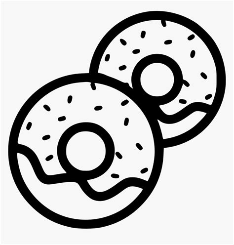 Doughnuts - Donut Clipart Black And White, HD Png Download - kindpng