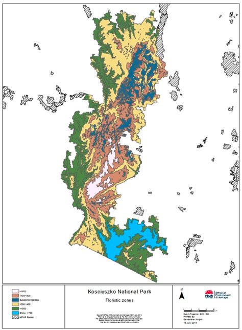 Map of Floristic zones in Kosciuszko National Park. | Download Scientific Diagram