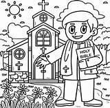 Inside A Church Coloring Page Pages sketch template