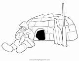 Igloo 1 Coloring Page For Kids  Free Printable Pages sketch template