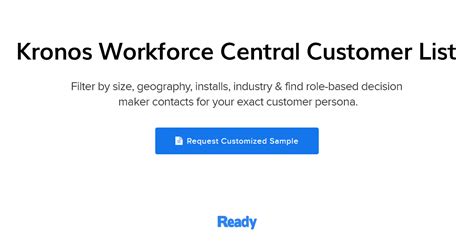 List of 2,450 Kronos Workforce Central Customers