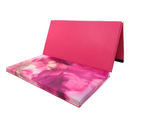 Pink Watercolor Gymnastics Balance Beam and Folding Mat Combo Package | AK Athletic Equipment