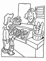 Kleurplaat Bakker Bakken Koekjes Boulanger Preschool Theme Thema Baker  sketch template