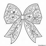 Fancy Bow With Flowers Coloring Page  Pagescom sketch template