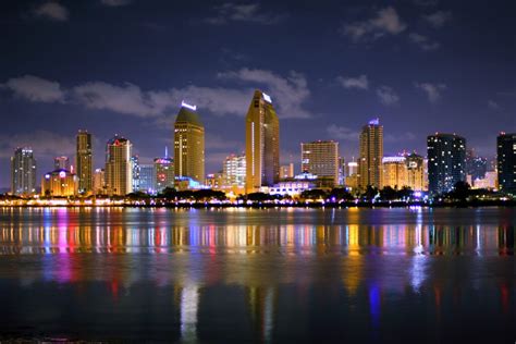 San Diego Skyline at Midnight - Coronado Times