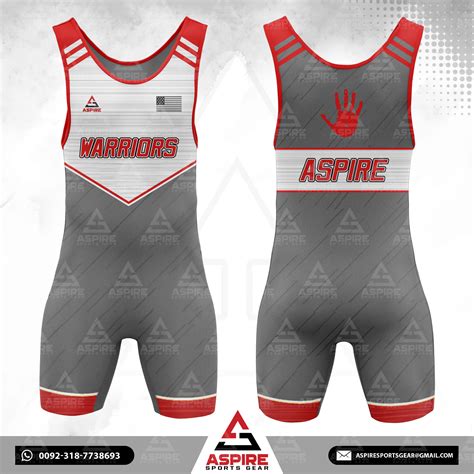 Army Design Custom Sublimation Wrestling Singlet