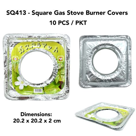 (Square) 10 PCS Foil Gas Stove Burner Covers - Hup Soon & Company