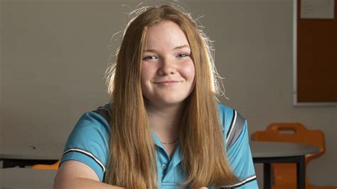 Toowoomba Highfields State Secondary College student Stephanie Rudd receives Harding Miller ...