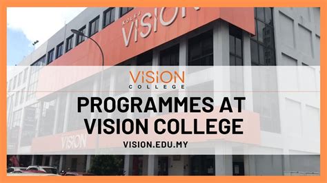 Programmes at Vision College - YouTube