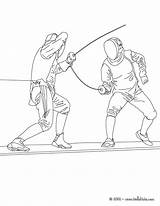 Fencing Coloring Page sketch template