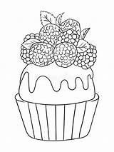 Adorable Cupcake Illustration With Whipped Cream Stock Vector  sketch template