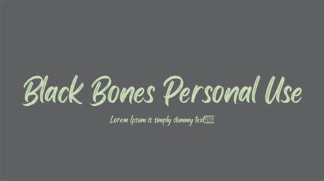 Black Bones Personal Use Font : Download Free for Desktop & Webfont