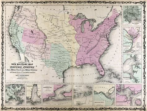 Military United States Map 1862 Photograph by Daniel Hagerman