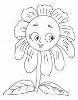 Fun Cartoon Sunflower coloring Page  Download Print Or Color Online sketch template