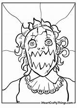 Coloring Pages Horror sketch template