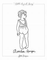 Avonlea Baby Romper Coloring Page – Little Lizard King sketch template