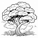 Tree Silhouette Coloring Page 26171467 Vector Art At Vecteezy sketch template