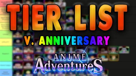 ANNIVERSARY UPDATE* Anime Adventures Tier List * Who You Should Summon For? NEW OP META UNITS ...