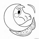 Crescent Moon Coloring Page 19493 15400 sketch template