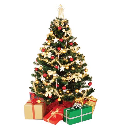 Download Christmas Tree with Presents PNG Image for Free