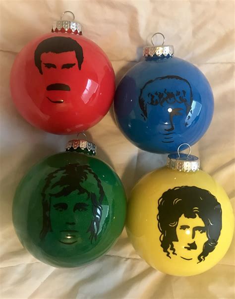 I made a set of Hot Space Christmas ornaments! : r/queen