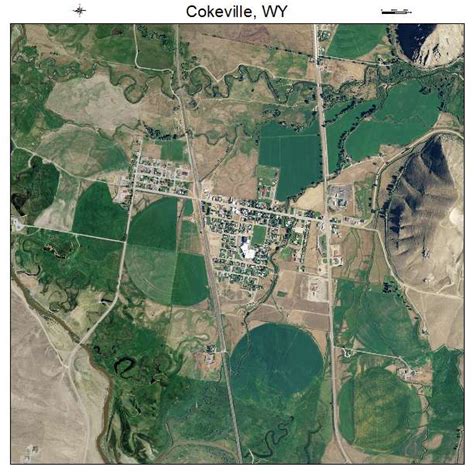 Aerial Photography Map of Cokeville, WY Wyoming