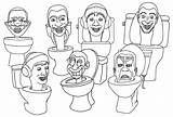 Skibidi Toilet coloring Pages  ColoringLib sketch template