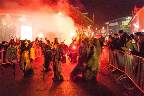 The Krampus Parade in Austria Editorial Stock Image - Image of costume, street: 200169199