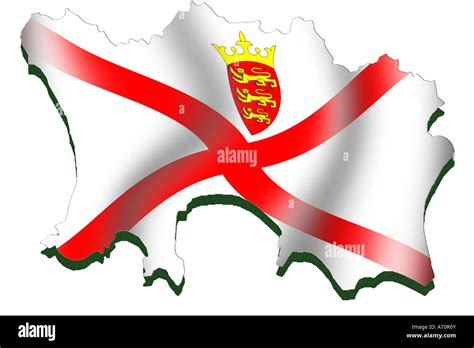 Jersey channel island flag Cut Out Stock Images & Pictures - Alamy