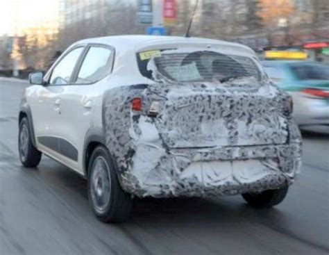 Renault Kwid electric spied testing with new LED DRL